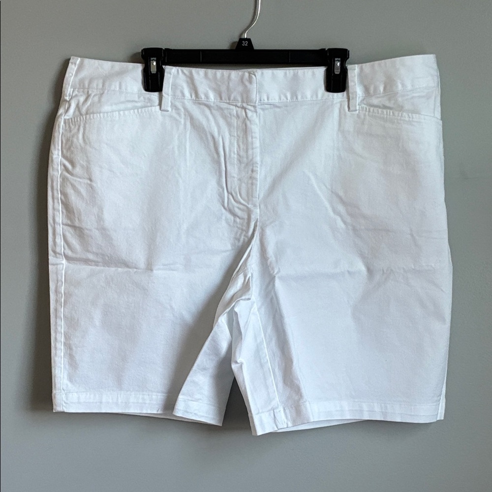 Lands' End Classic White Chino Shorts